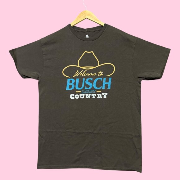 Welcome to Busch Light Country Beer Poster Tee M - Picture 1 of 4